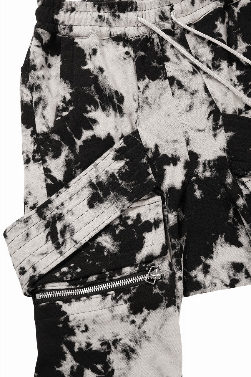 A.F ARTEFACT BELT CARGO SAROUEL JOGGER / MOTTLED DYING (BLACK x IVORY) - Image 8