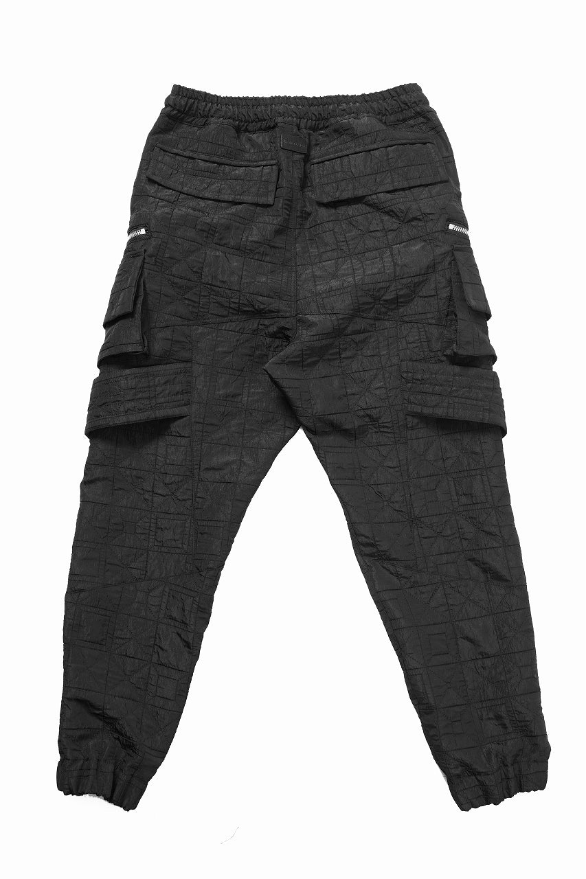 A.F ARTEFACT BELTED DETAIL JOGGER 2.0 / DECORATIVE LATTICE PATTERN (BLACK) - Image 3