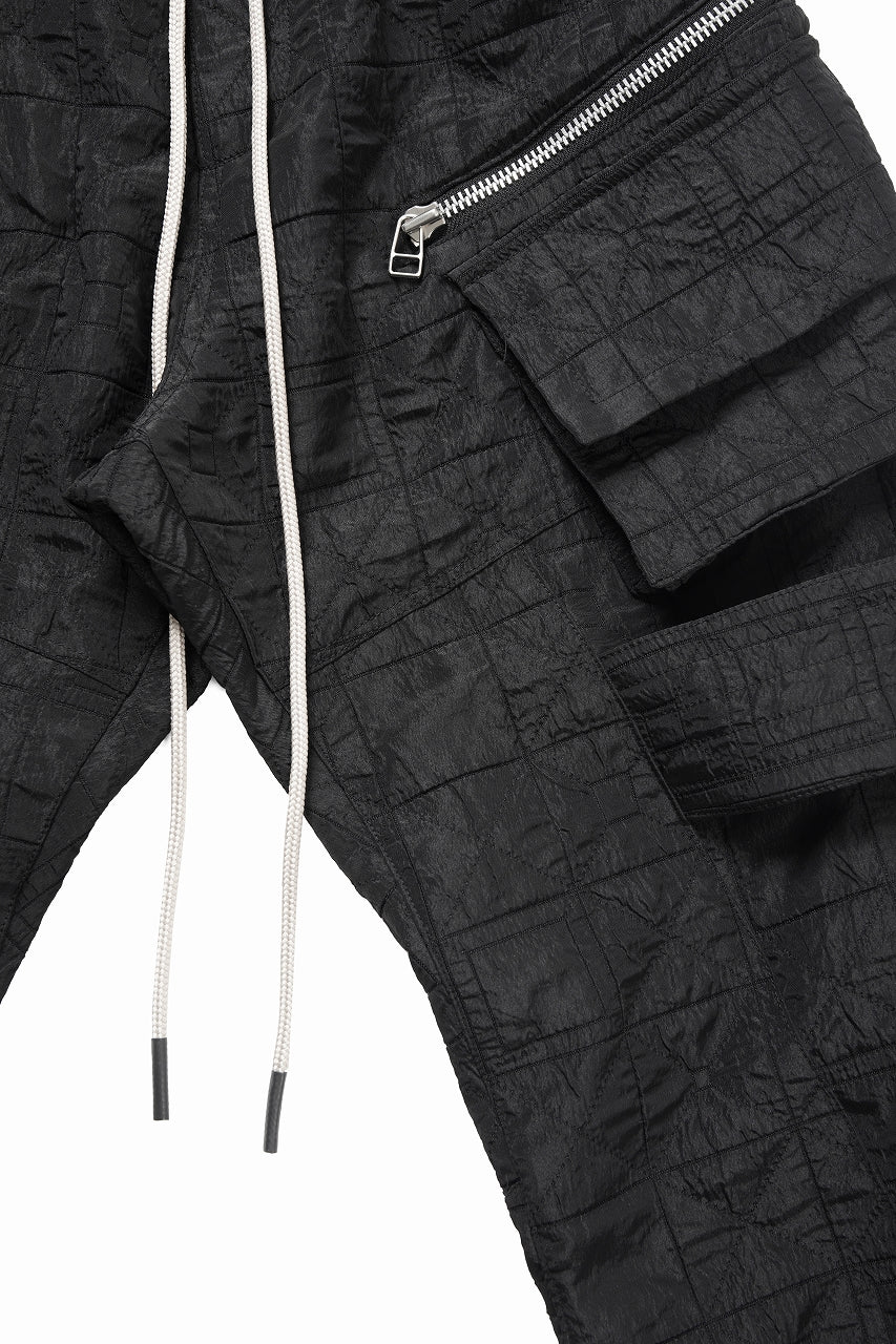 A.F ARTEFACT BELTED DETAIL JOGGER 2.0 / DECORATIVE LATTICE PATTERN (BLACK) - Image 5