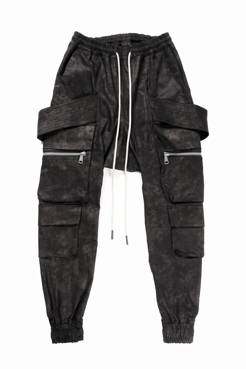 A.F ARTEFACT BELTED DETAIL JOGGER / METAL STEAM CAMOUFLAGE (BLACK×BROWN) - Image 2