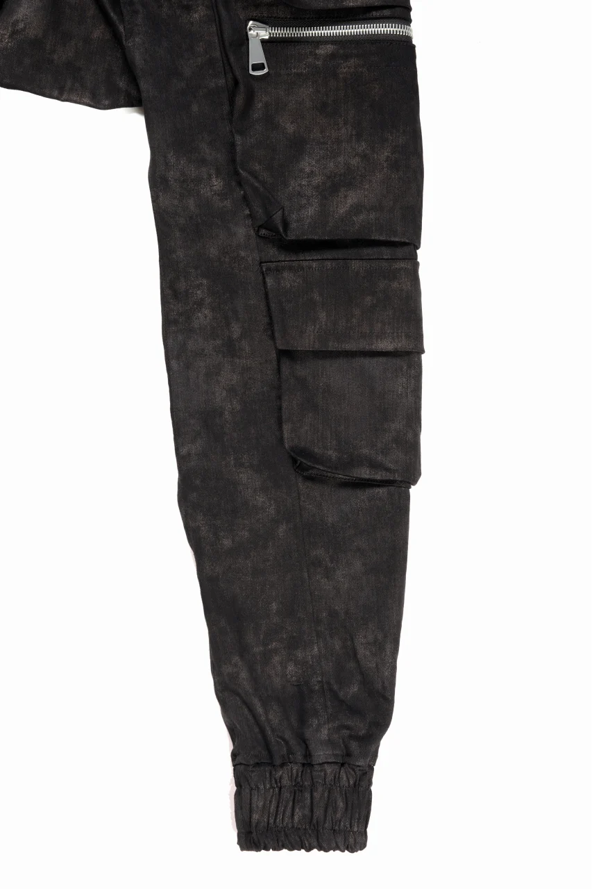 A.F ARTEFACT BELTED DETAIL JOGGER / METAL STEAM CAMOUFLAGE (BLACK×BROWN) - Image 4