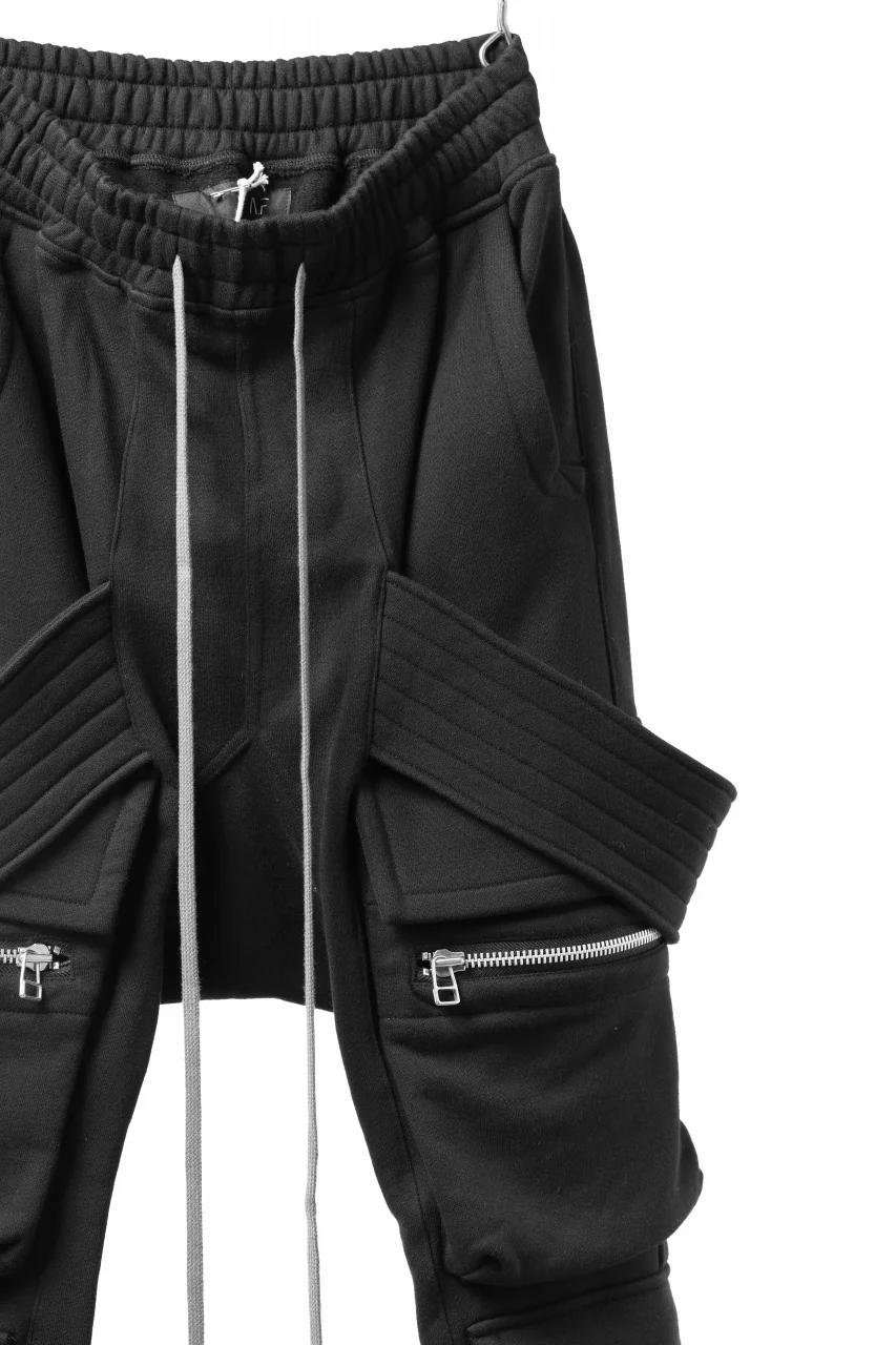 A.F ARTEFACT BELTED FLAP ZIP SARROUEL CARGO PANTS (BLACK) - Image 12