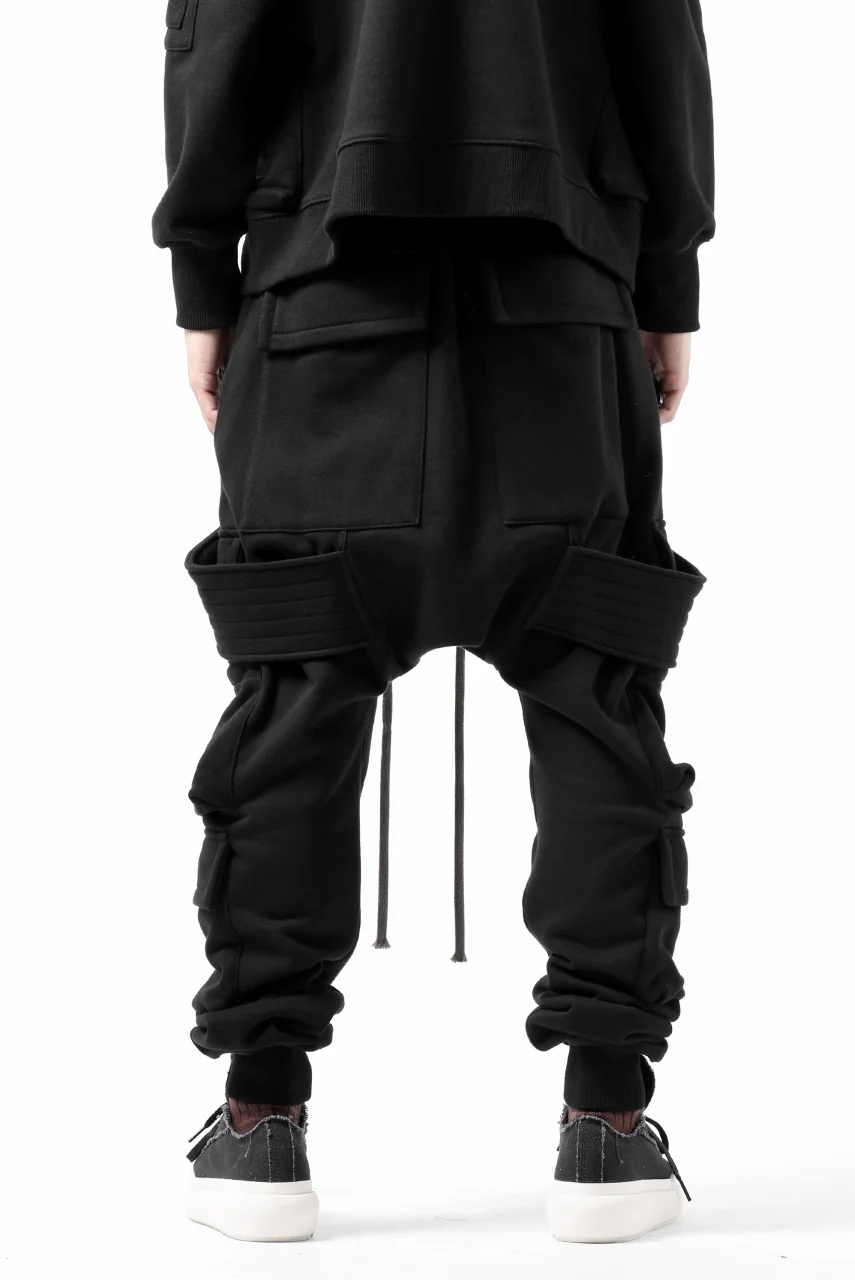 A.F ARTEFACT BELTED FLAP ZIP SARROUEL CARGO PANTS (BLACK) - Image 7