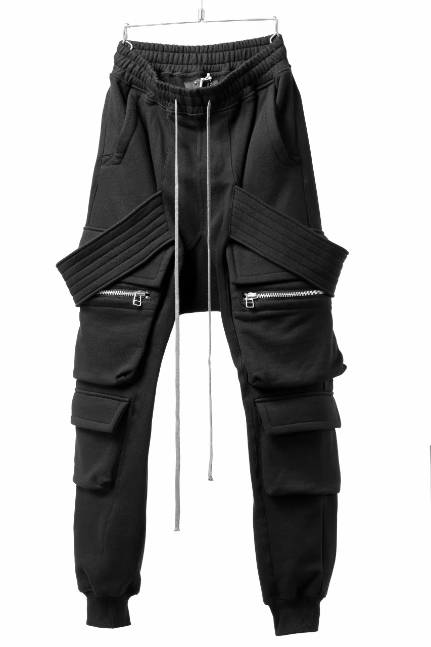 A.F ARTEFACT BELTED FLAP ZIP SARROUEL CARGO PANTS (BLACK) - Image 9