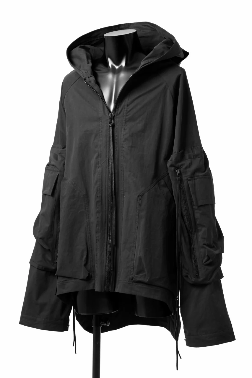 A.F ARTEFACT BIG POCKET HOODIE ZIP BLOUSON (BLACK) - Image 2