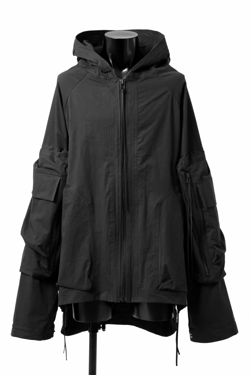 A.F ARTEFACT BIG POCKET HOODIE ZIP BLOUSON (BLACK) - Image 3
