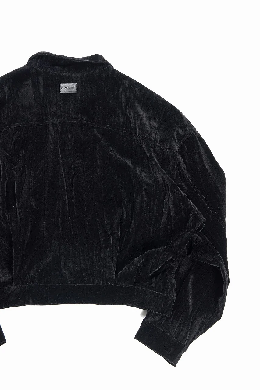 A.F ARTEFACT BIG POCKET SHORT BLOUSON / WASHER VELOR (BLACK) - Image 12