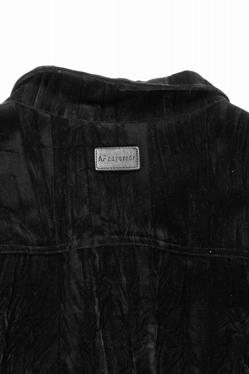 A.F ARTEFACT BIG POCKET SHORT BLOUSON / WASHER VELOR (BLACK) - Image 13