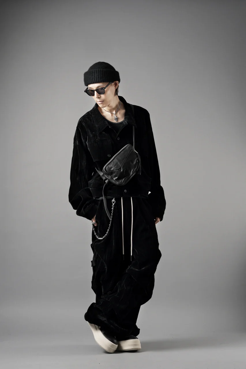 A.F ARTEFACT BIG POCKET SHORT BLOUSON / WASHER VELOR (BLACK) - Image 22