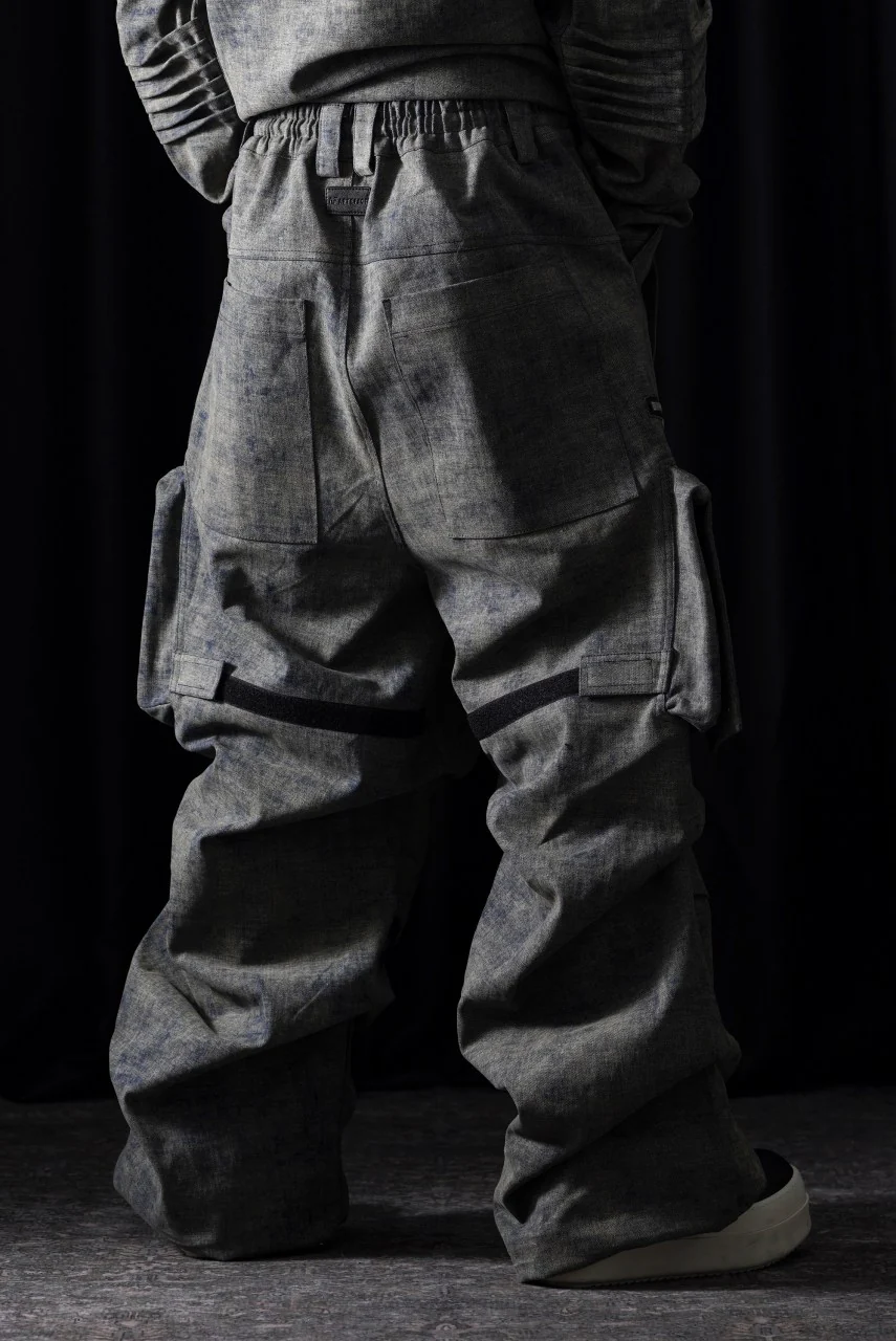 A.F ARTEFACT MULTI FLAP WIDE PANTS / BLENDED SHADES DENIM (STEEL BLUE) - Image 11