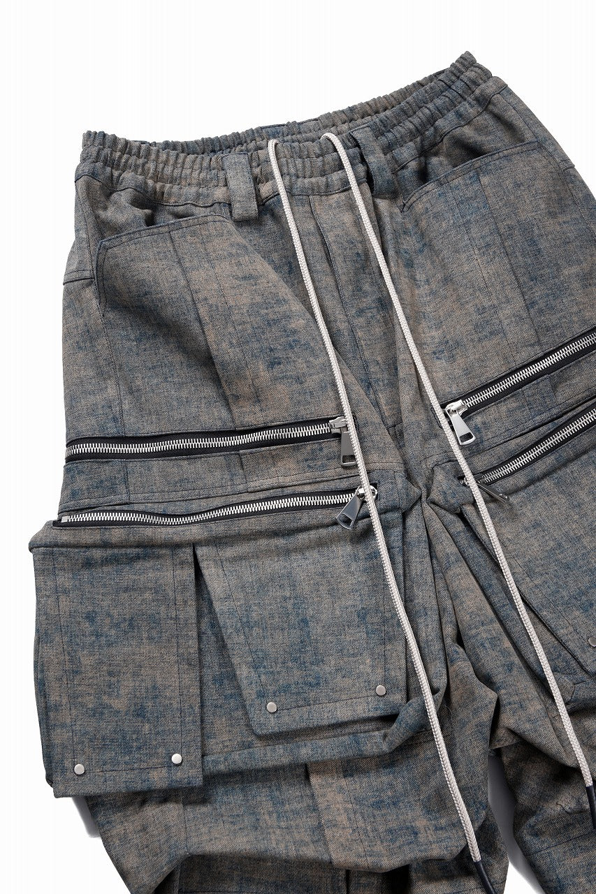 A.F ARTEFACT MULTI FLAP WIDE PANTS / BLENDED SHADES DENIM (STEEL BLUE) - Image 6