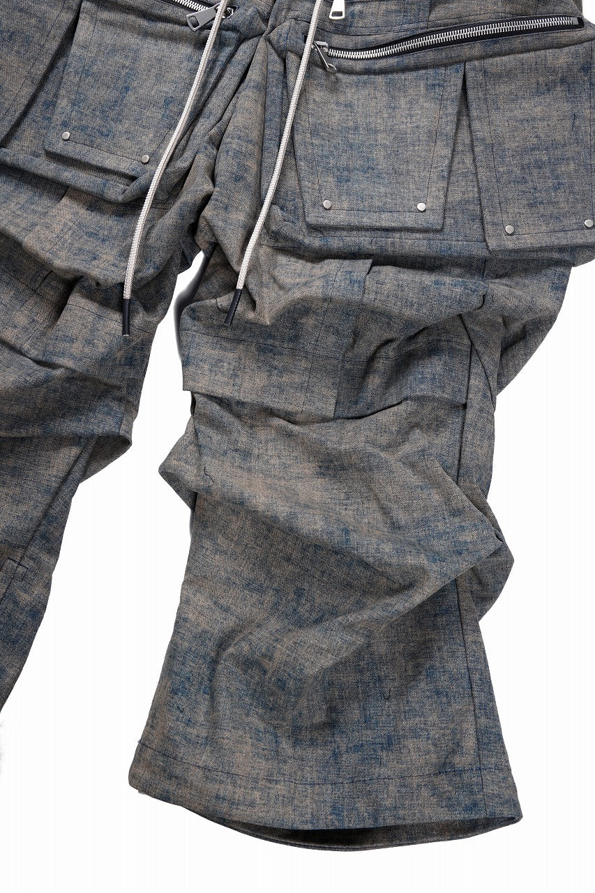 A.F ARTEFACT MULTI FLAP WIDE PANTS / BLENDED SHADES DENIM (STEEL BLUE) - Image 7