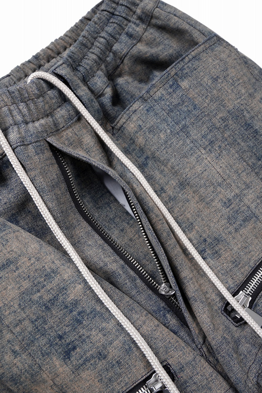 A.F ARTEFACT MULTI FLAP WIDE PANTS / BLENDED SHADES DENIM (STEEL BLUE) - Image 8