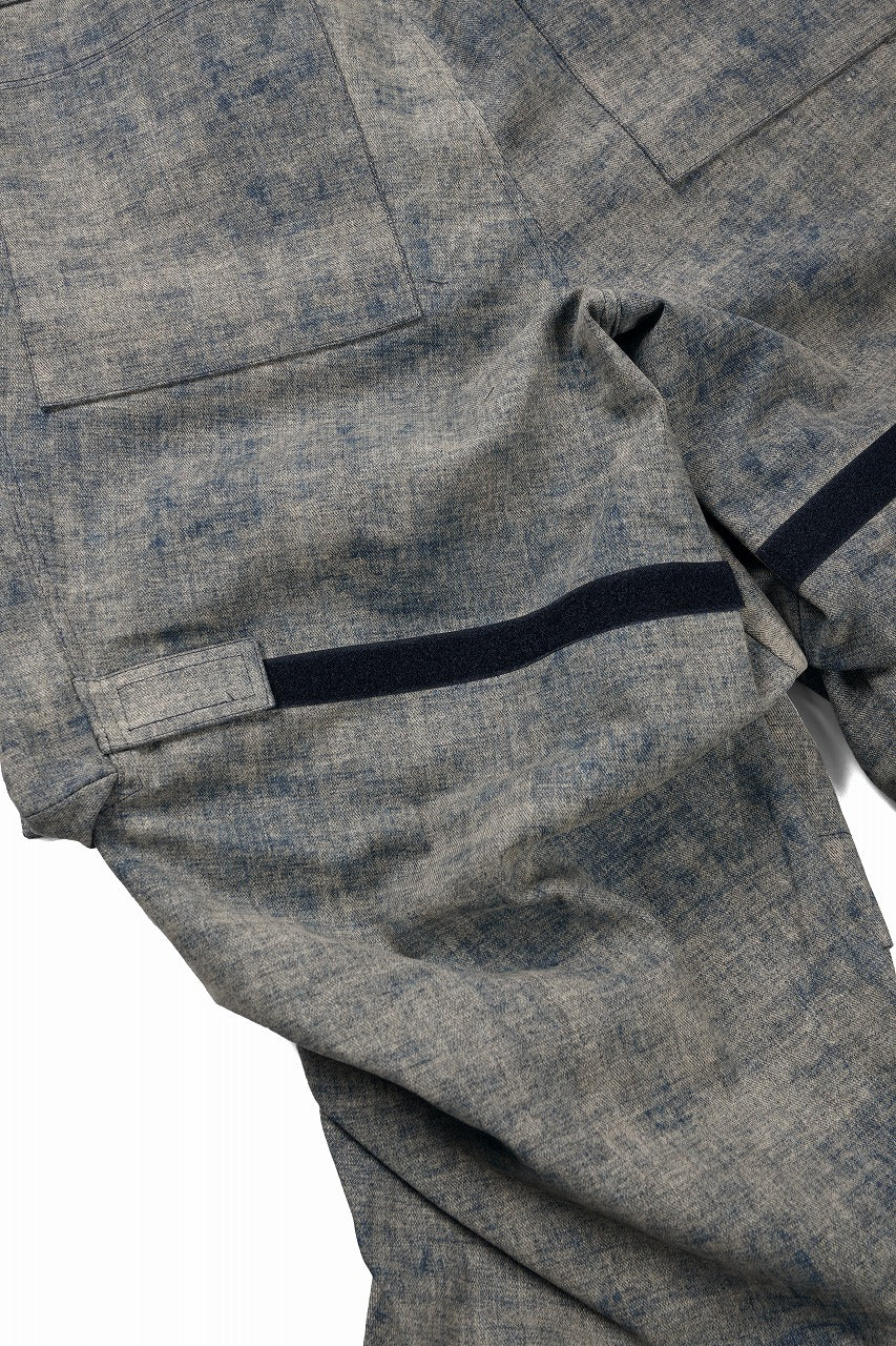 A.F ARTEFACT MULTI FLAP WIDE PANTS / BLENDED SHADES DENIM (STEEL BLUE) - Image 9