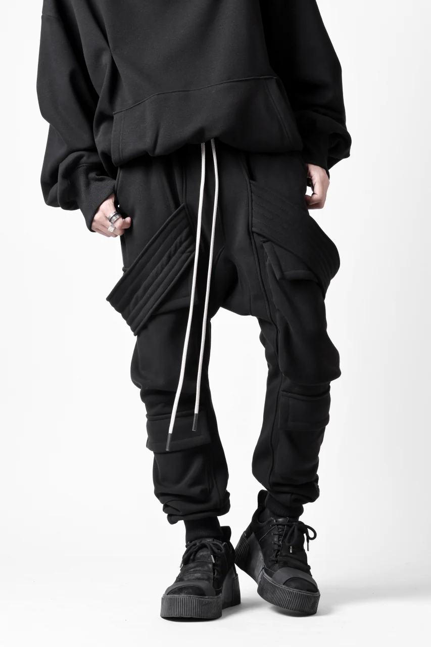 A.F ARTEFACT BOMBER HEAT BELTED SARROUEL CARGO PANTS (BLACK) - Image 11