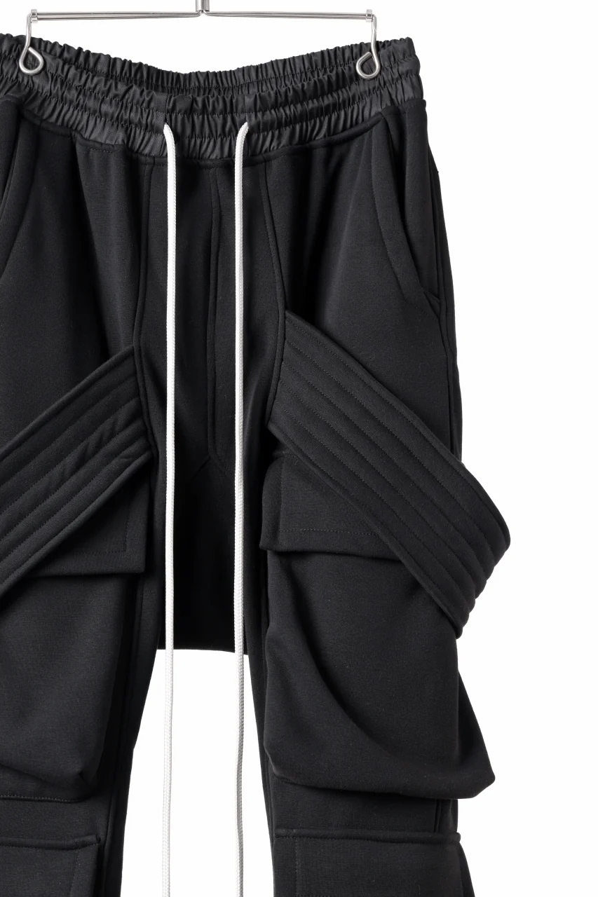 A.F ARTEFACT BOMBER HEAT BELTED SARROUEL CARGO PANTS (BLACK) - Image 14