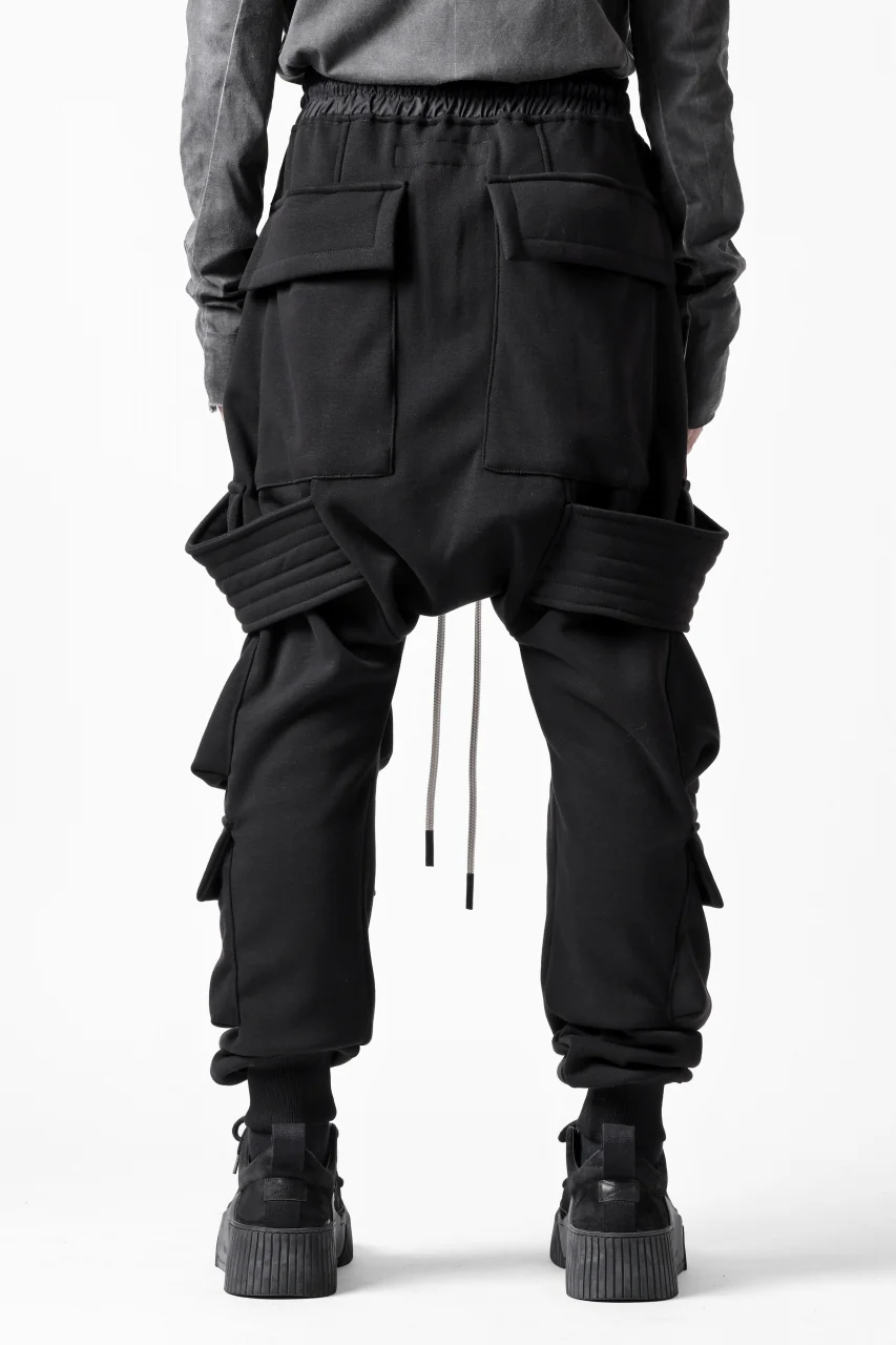 A.F ARTEFACT BOMBER HEAT BELTED SARROUEL CARGO PANTS (BLACK) - Image 4
