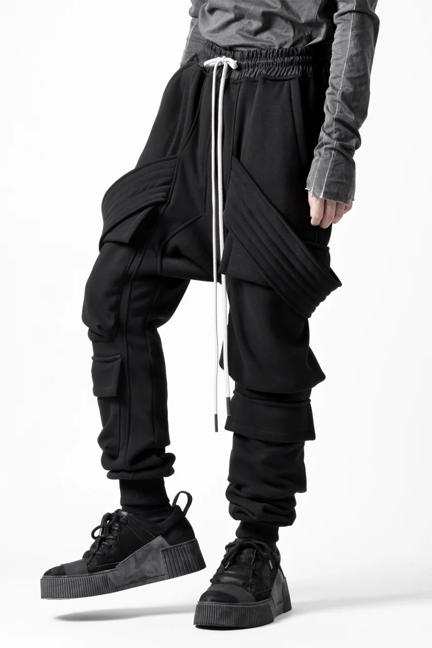A.F ARTEFACT BOMBER HEAT BELTED SARROUEL CARGO PANTS (BLACK) - Image 5