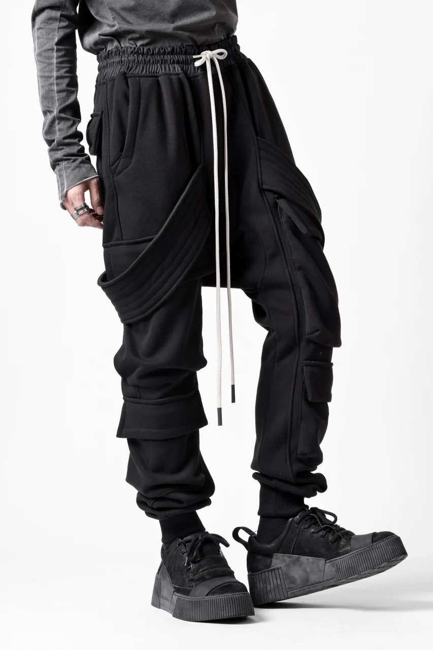 A.F ARTEFACT BOMBER HEAT BELTED SARROUEL CARGO PANTS (BLACK) - Image 8