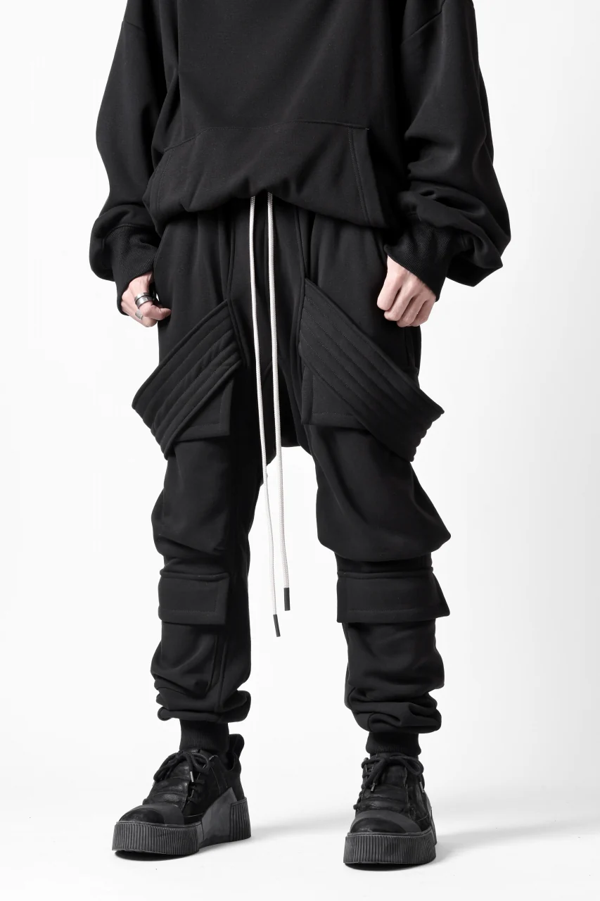 A.F ARTEFACT BOMBER HEAT BELTED SARROUEL CARGO PANTS (BLACK) - Image 9