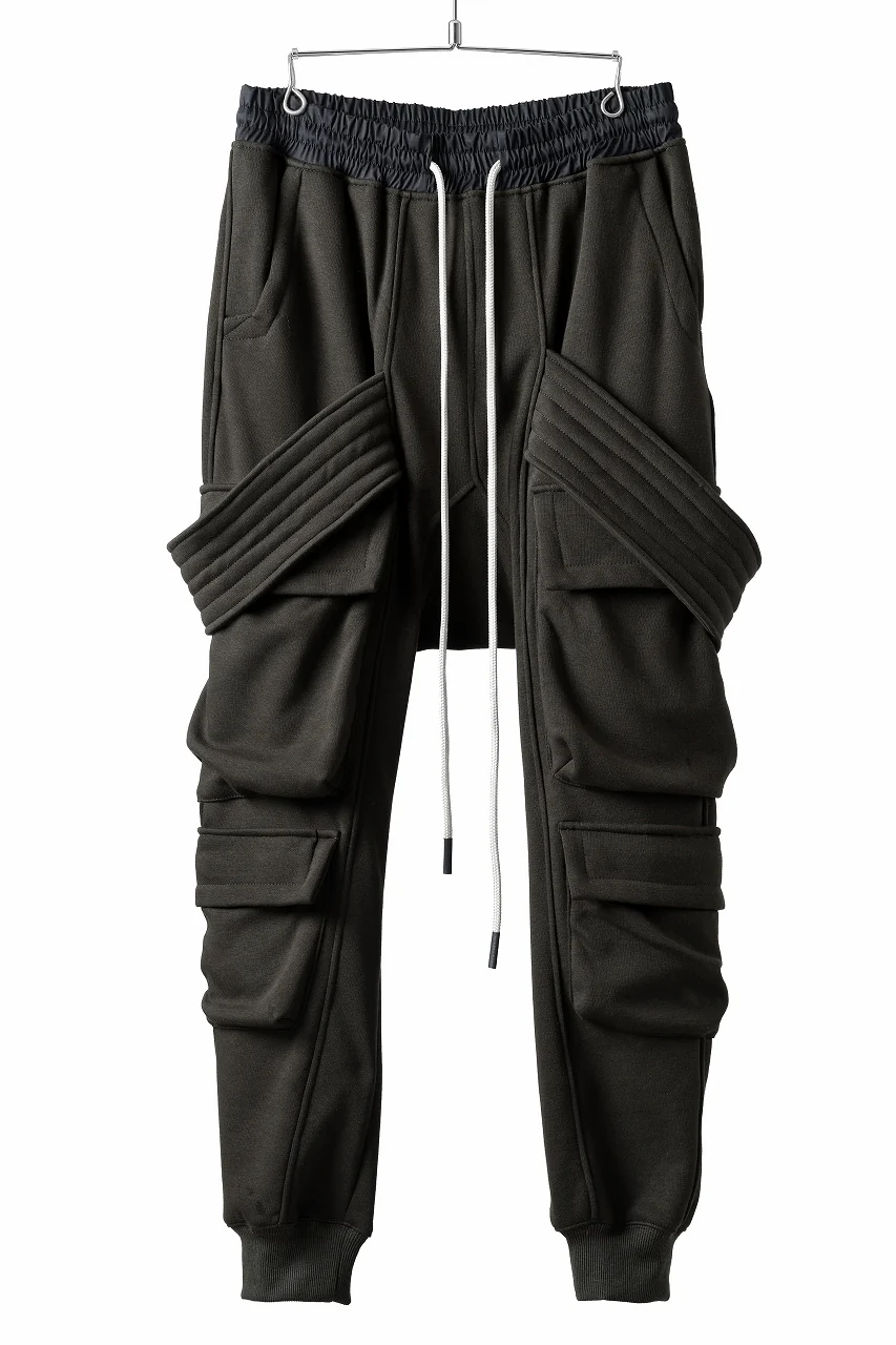 A.F ARTEFACT BOMBER HEAT BELTED SARROUEL CARGO PANTS (KHAKI)
