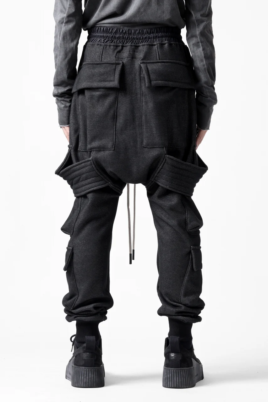 A.F ARTEFACT BOMBER HEAT BELTED SARROUEL CARGO PANTS (MIX BLACK) - Image 4