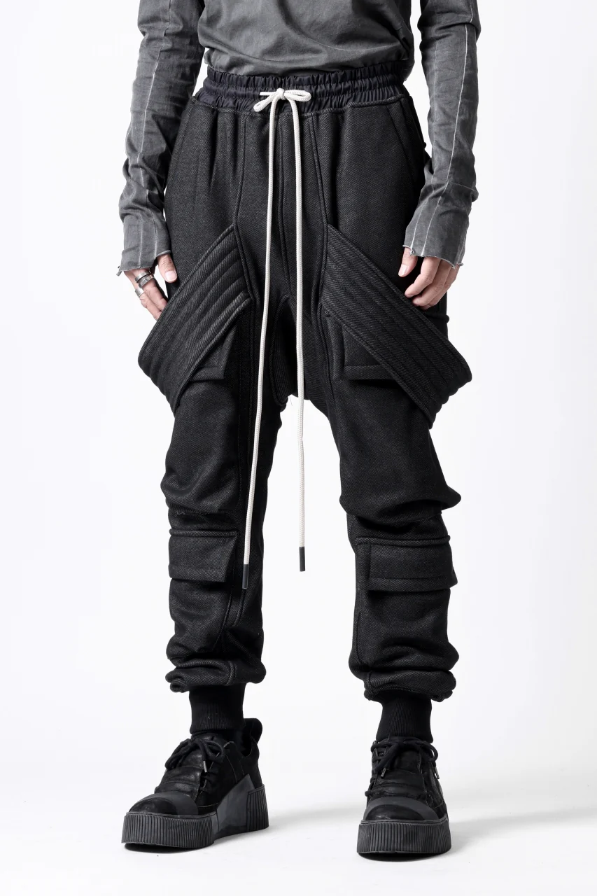 A.F ARTEFACT BOMBER HEAT BELTED SARROUEL CARGO PANTS (MIX BLACK) - Image 6