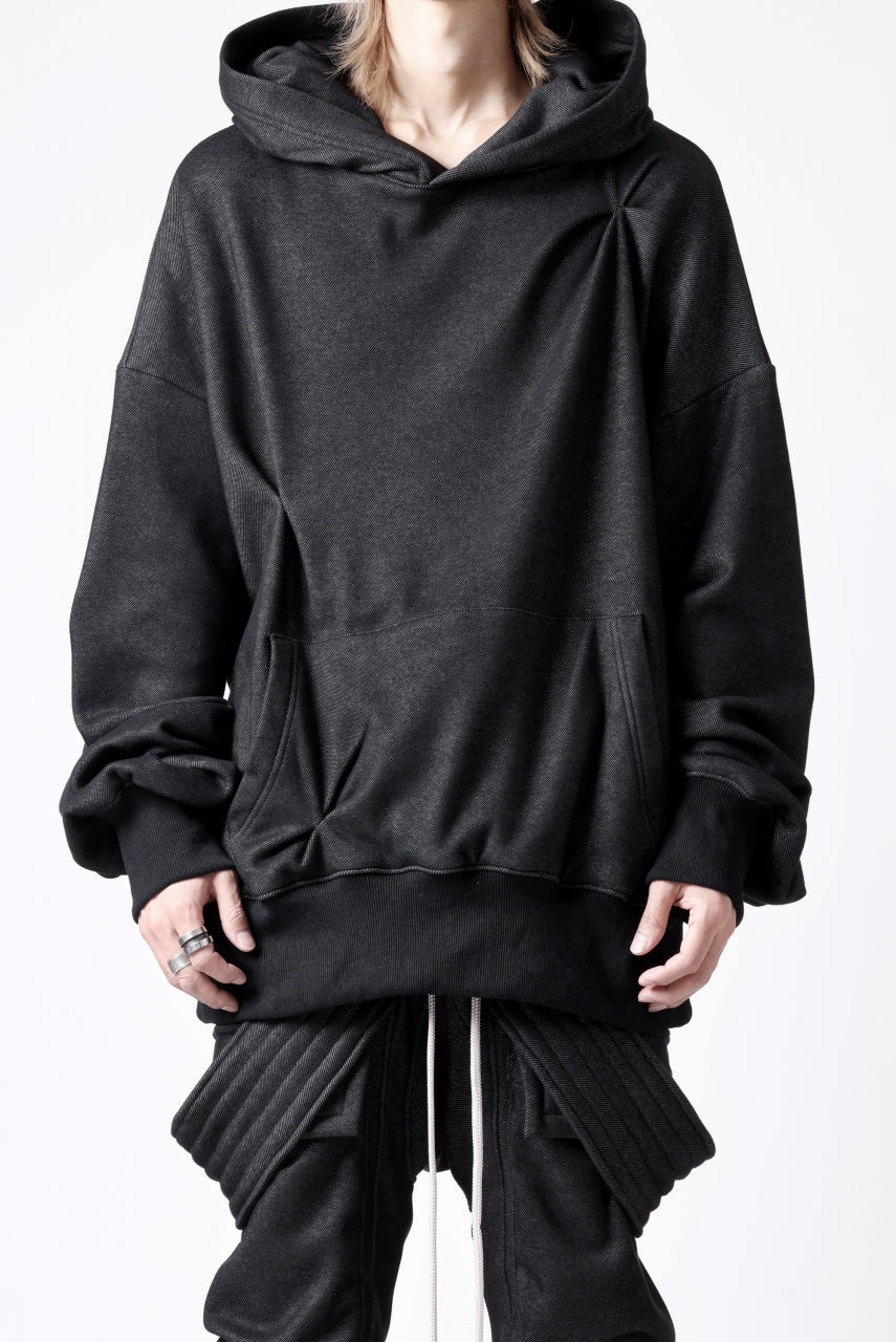 A.F ARTEFACT BOMBER HEAT TUCK HOODIE (MIX BLACK) - Image 16