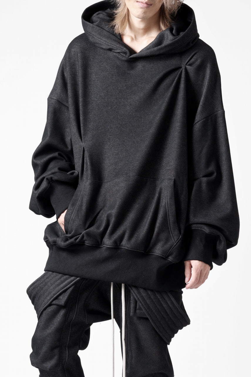 A.F ARTEFACT BOMBER HEAT TUCK HOODIE (MIX BLACK) - Image 17