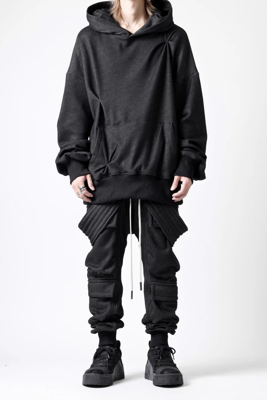 A.F ARTEFACT BOMBER HEAT TUCK HOODIE (MIX BLACK) - Image 18