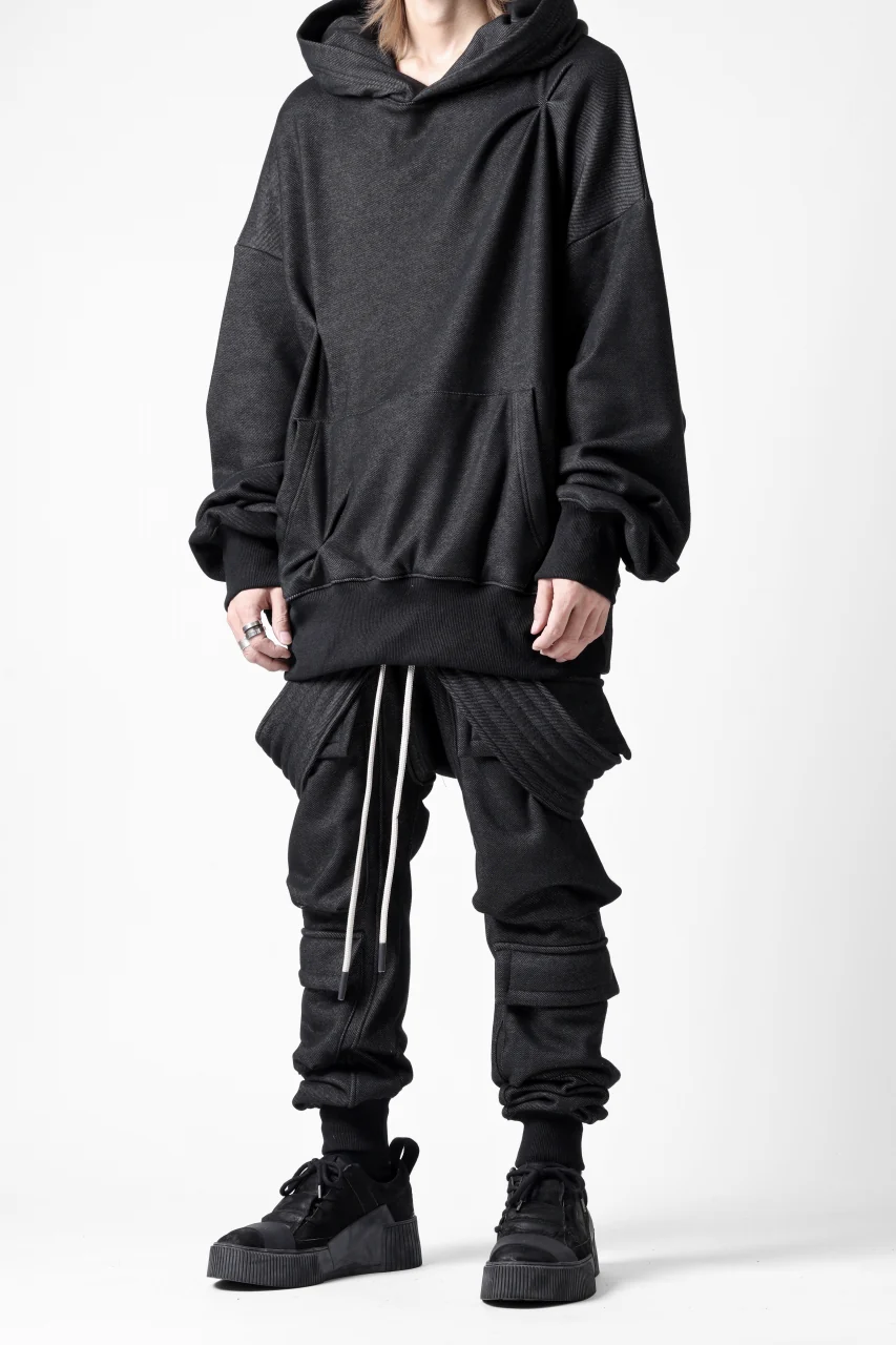 A.F ARTEFACT BOMBER HEAT TUCK HOODIE (MIX BLACK) - Image 19