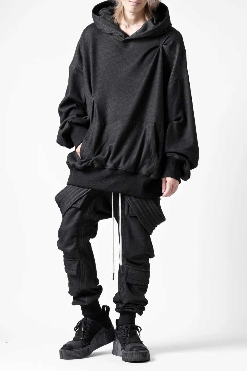 A.F ARTEFACT BOMBER HEAT TUCK HOODIE (MIX BLACK) - Image 20