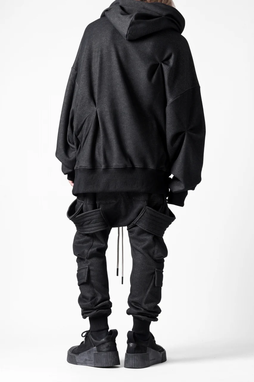 A.F ARTEFACT BOMBER HEAT TUCK HOODIE (MIX BLACK) - Image 21