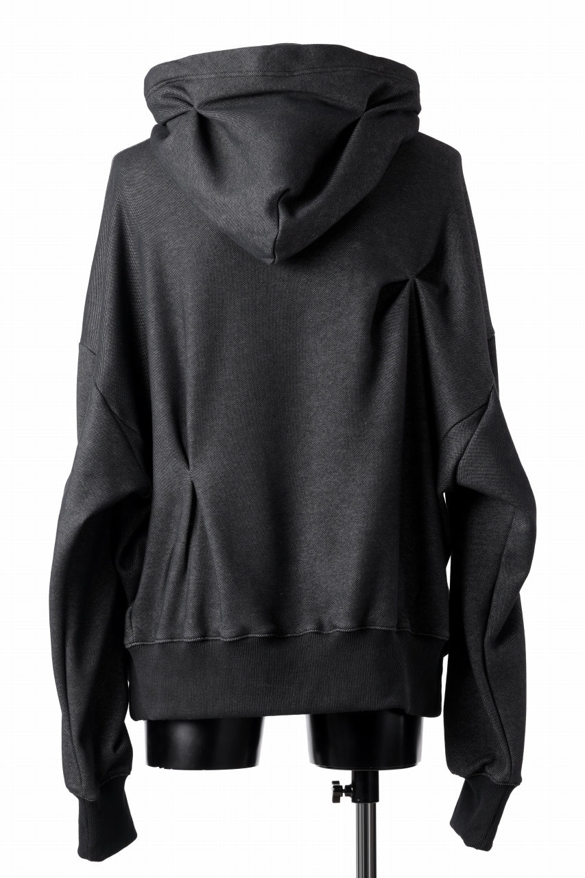 A.F ARTEFACT BOMBER HEAT TUCK HOODIE (MIX BLACK) - Image 5