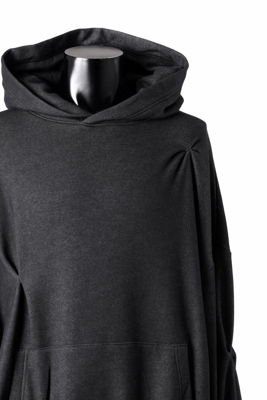 A.F ARTEFACT BOMBER HEAT TUCK HOODIE (MIX BLACK) - Image 6