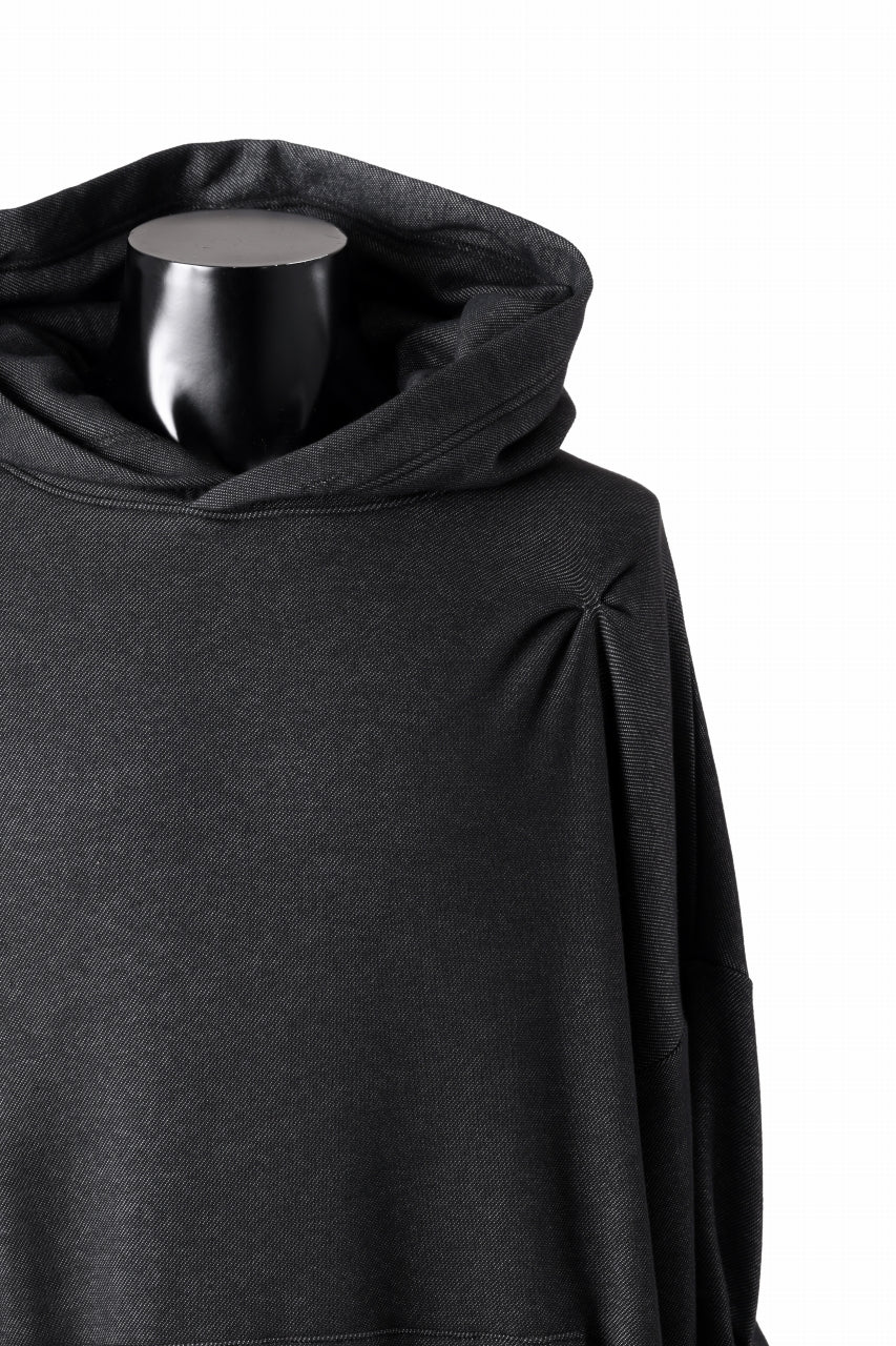 A.F ARTEFACT BOMBER HEAT TUCK HOODIE (MIX BLACK) - Image 7