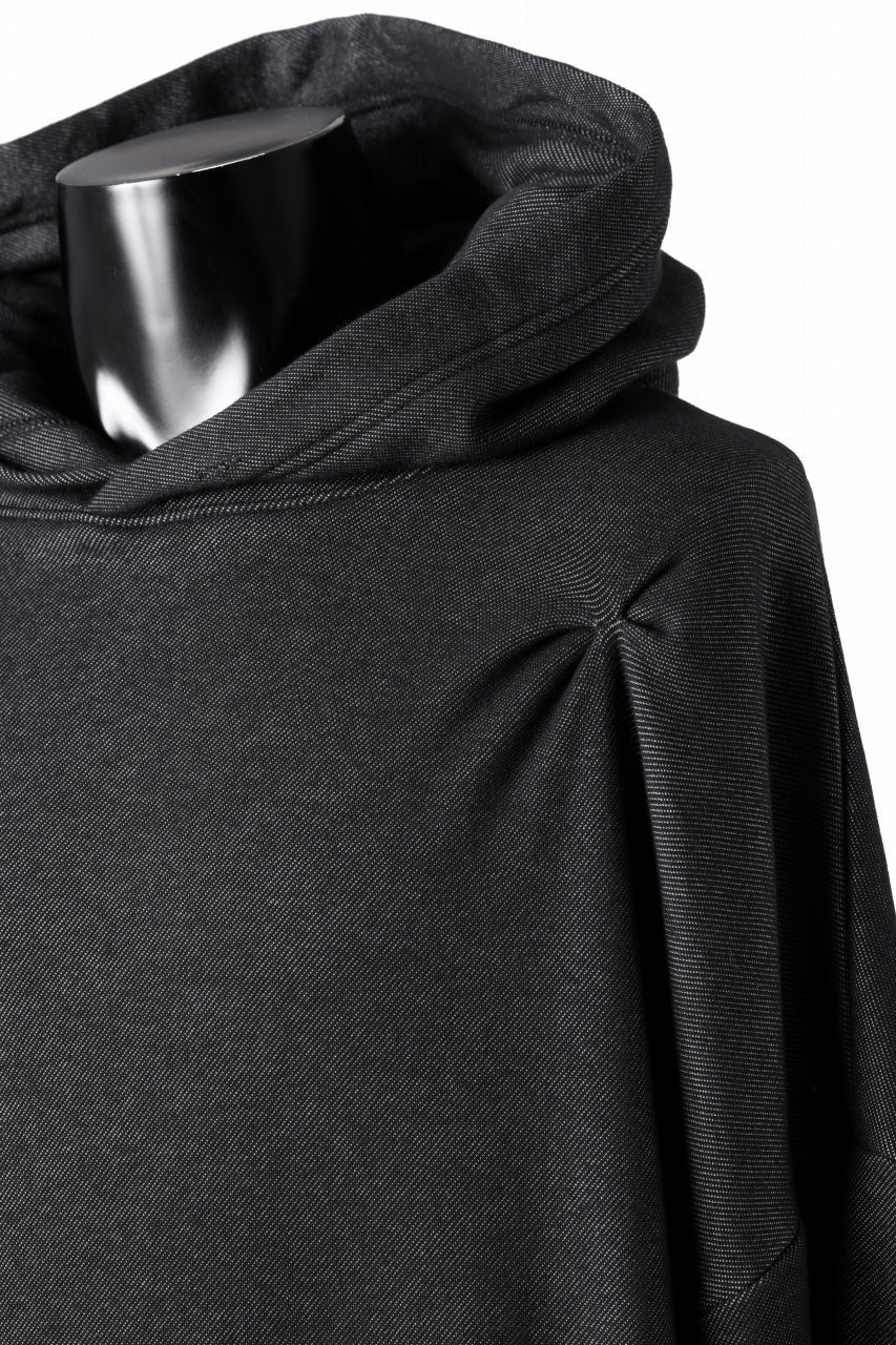 A.F ARTEFACT BOMBER HEAT TUCK HOODIE (MIX BLACK) - Image 8