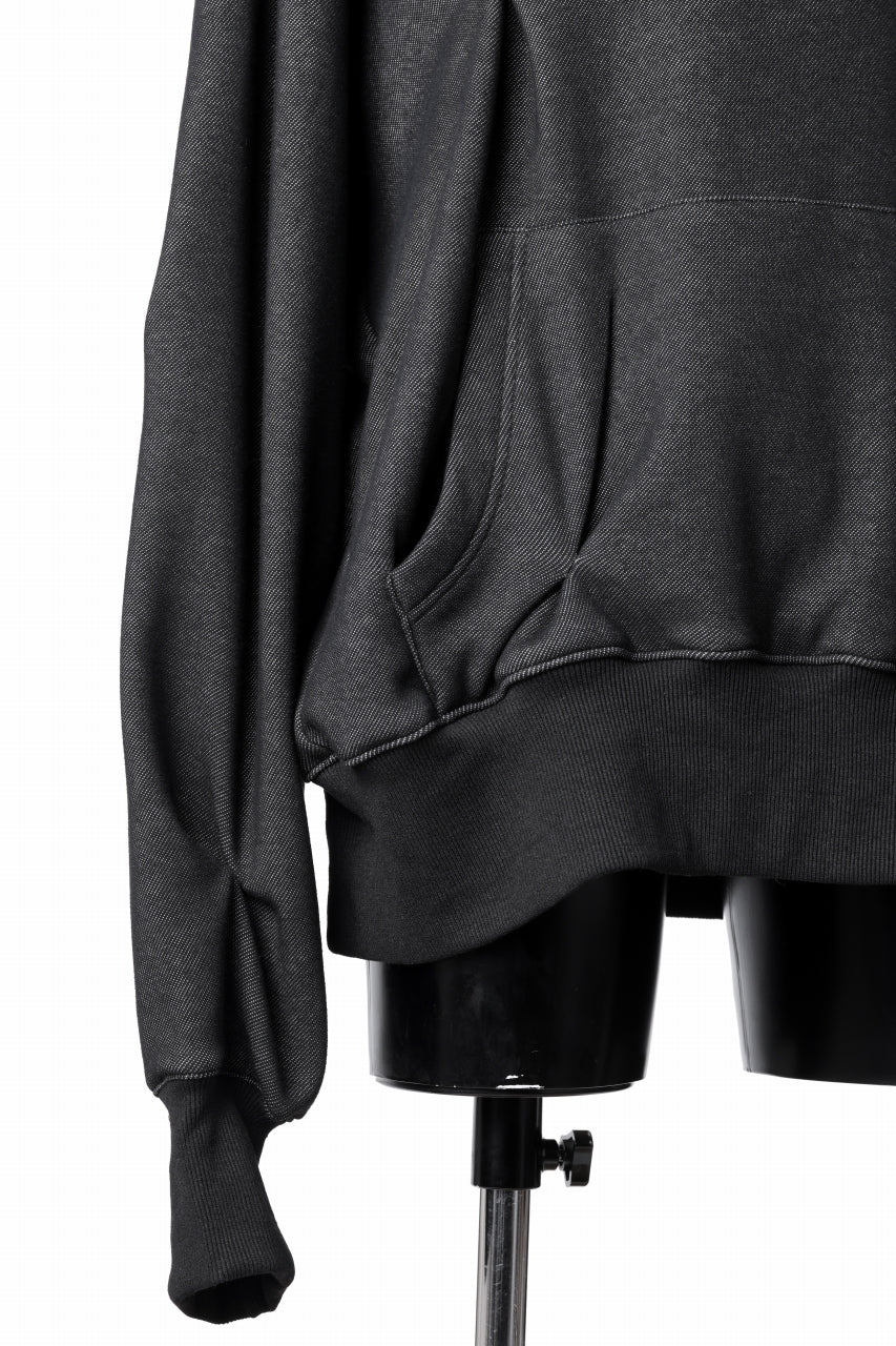 A.F ARTEFACT BOMBER HEAT TUCK HOODIE (MIX BLACK) - Image 9