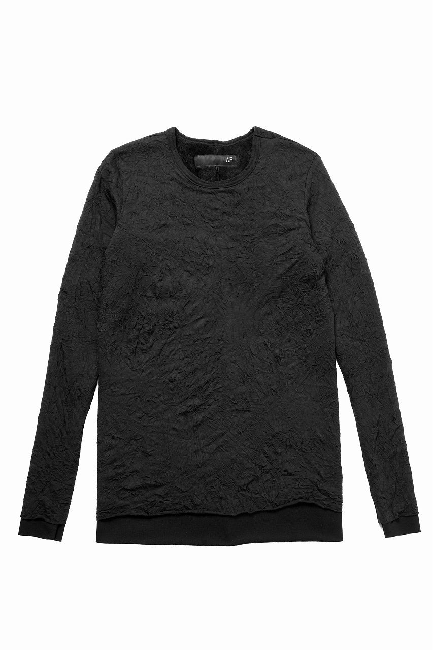 A.F ARTEFACT INTERNAL LAYERED TOP / BOMBER HEAT® × CRUMPLE JERSEY (BLACK x BLACK) - Image 2