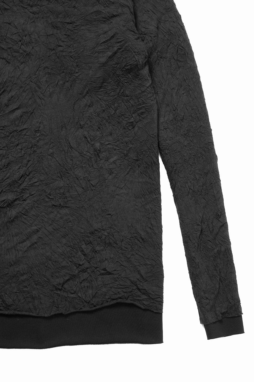 A.F ARTEFACT INTERNAL LAYERED TOP / BOMBER HEAT® × CRUMPLE JERSEY (BLACK x BLACK) - Image 5
