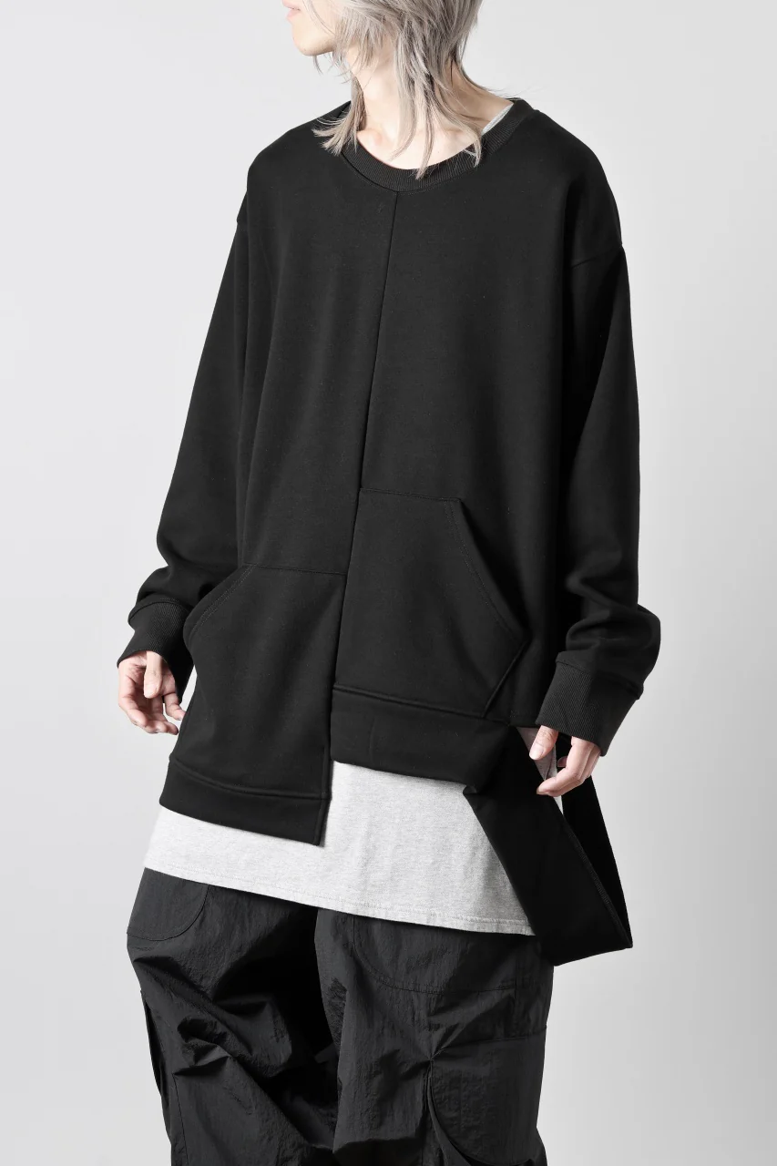 A.F ARTEFACT BOMBERHEAT® ASYMMETRY LOOP HEM TOPS (BLACK) - Image 4
