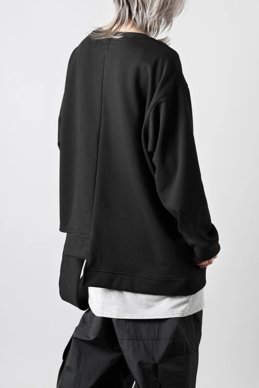 A.F ARTEFACT BOMBERHEAT® ASYMMETRY LOOP HEM TOPS (BLACK) - Image 7