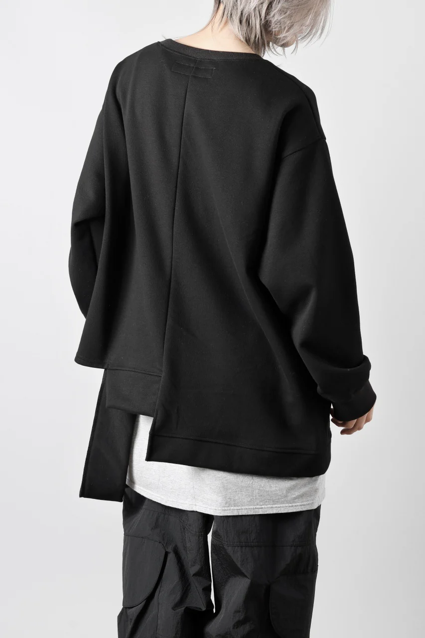 A.F ARTEFACT BOMBERHEAT® ASYMMETRY LOOP HEM TOPS (BLACK) - Image 8