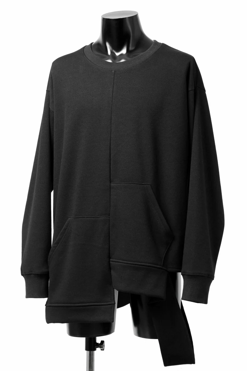 A.F ARTEFACT BOMBERHEAT® ASYMMETRY LOOP HEM TOPS (BLACK) - Image 9