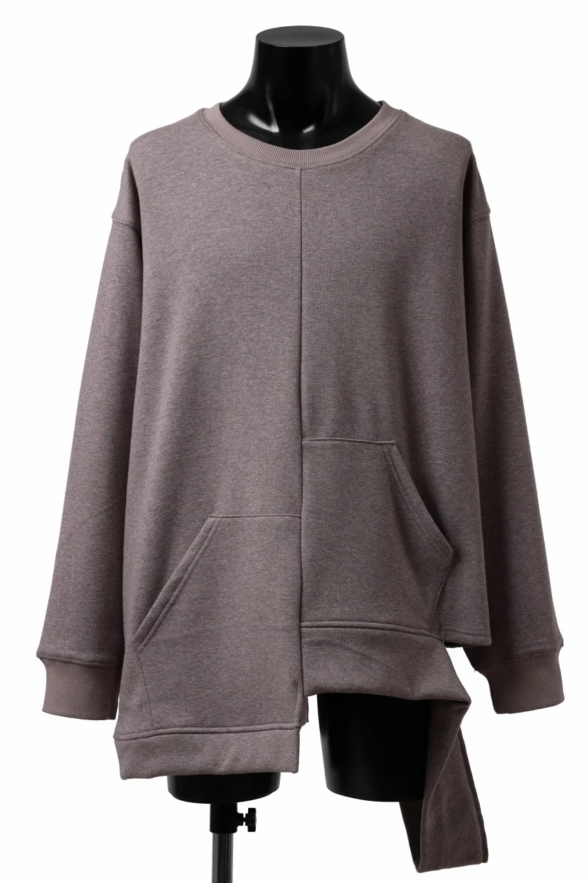 A.F ARTEFACT BOMBERHEAT® ASYMMETRY LOOP HEM TOPS (BROWN)