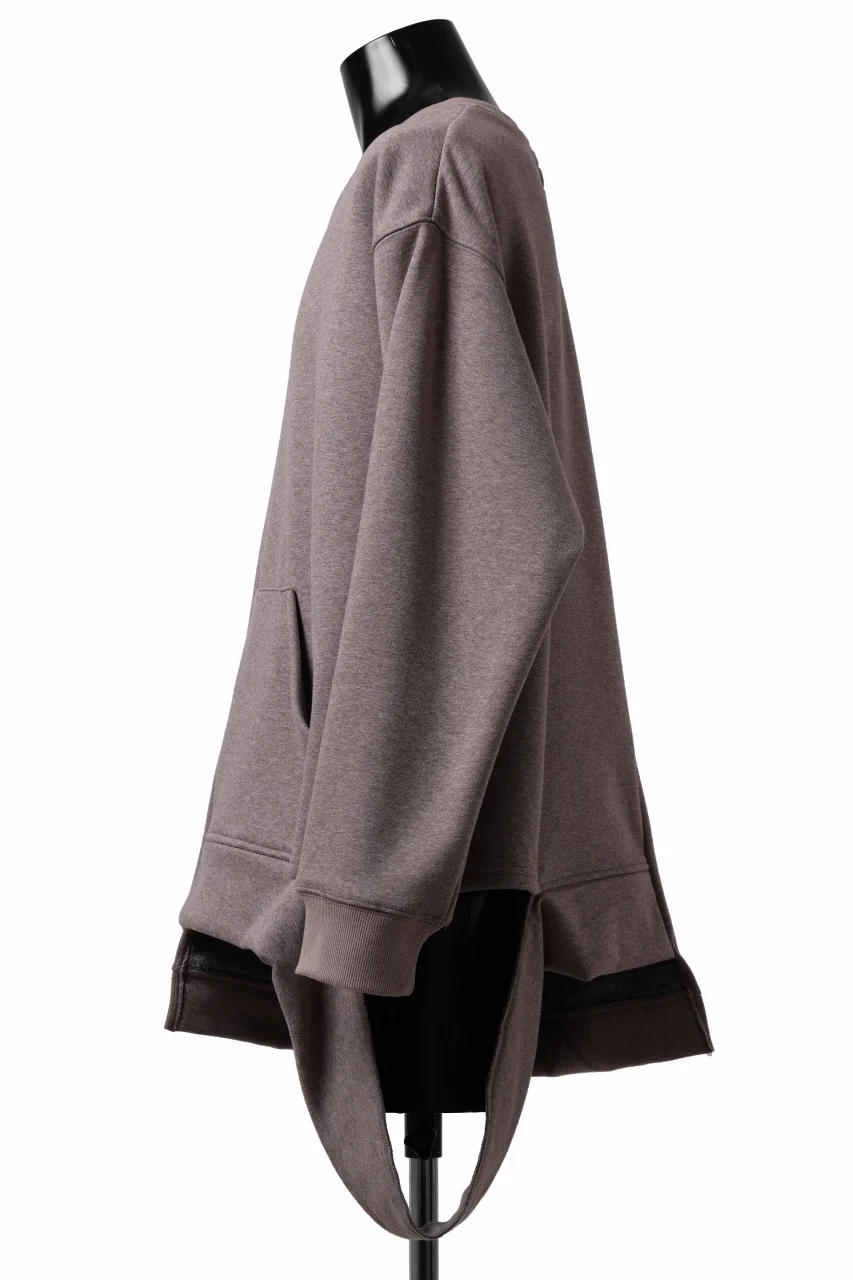A.F ARTEFACT BOMBERHEAT® ASYMMETRY LOOP HEM TOPS (BROWN) - Image 17