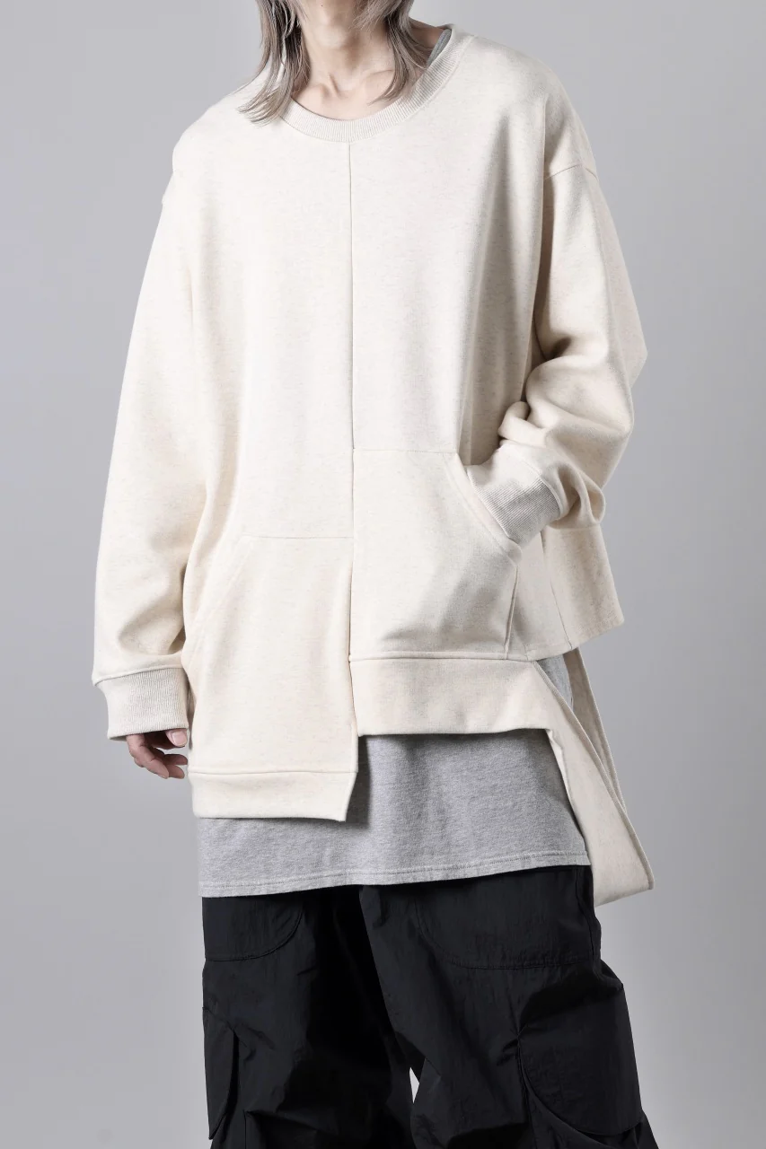 A.F ARTEFACT BOMBERHEAT® ASYMMETRY LOOP HEM TOPS (CREAM) - Image 4