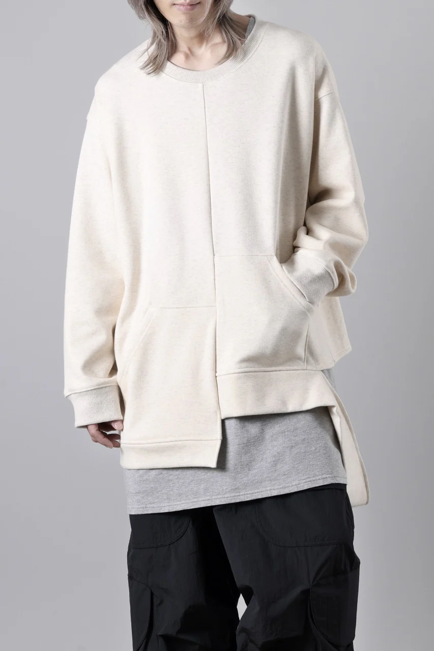 A.F ARTEFACT BOMBERHEAT® ASYMMETRY LOOP HEM TOPS (CREAM) - Image 5