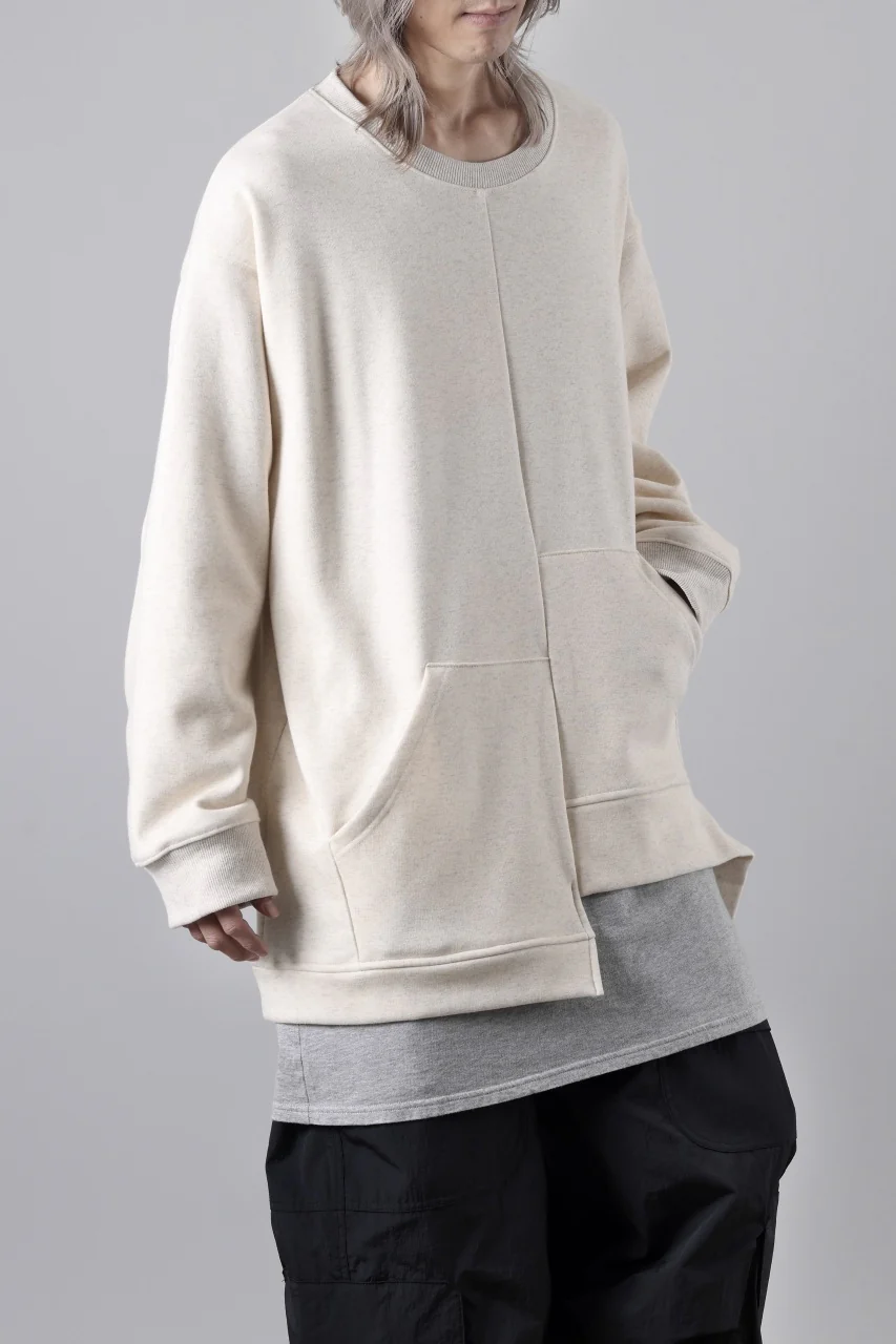 A.F ARTEFACT BOMBERHEAT® ASYMMETRY LOOP HEM TOPS (CREAM) - Image 8