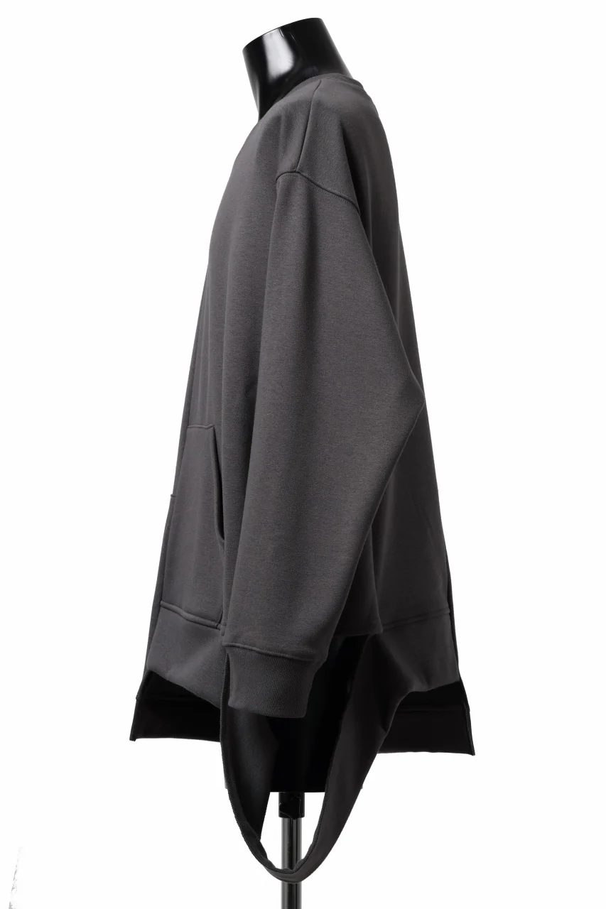 A.F ARTEFACT BOMBERHEAT® ASYMMETRY LOOP HEM TOPS (DARK GREY) - Image 11